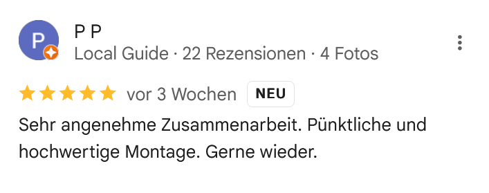 Hubler Metallbau AG Zürich Urdorf, Kundenfeedback, Rezensionen, Kundenzufriedenheit, Qualität