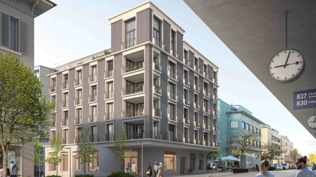 Metallbau Fenster- und Türelemente am Wohn- und Geschäftshaus Bankstrasse in Uster