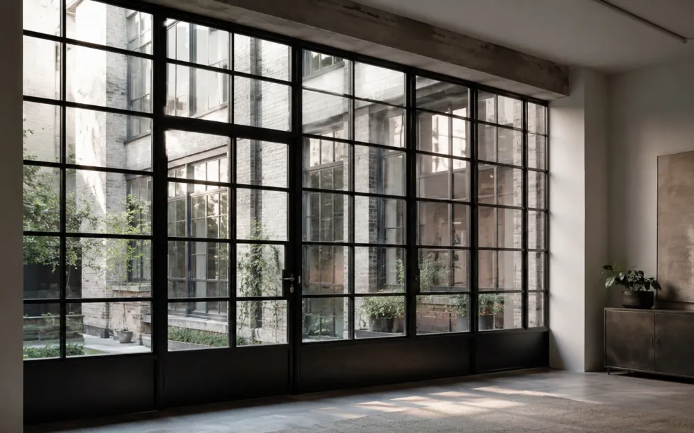 Schlanke Stahlfenster für moderne Architektur in Zürich