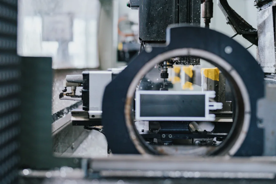 Elumatec Doppelgehrungssäge – präziser Aluminium-Profilschnitt Metallbau Urdorf Zürich